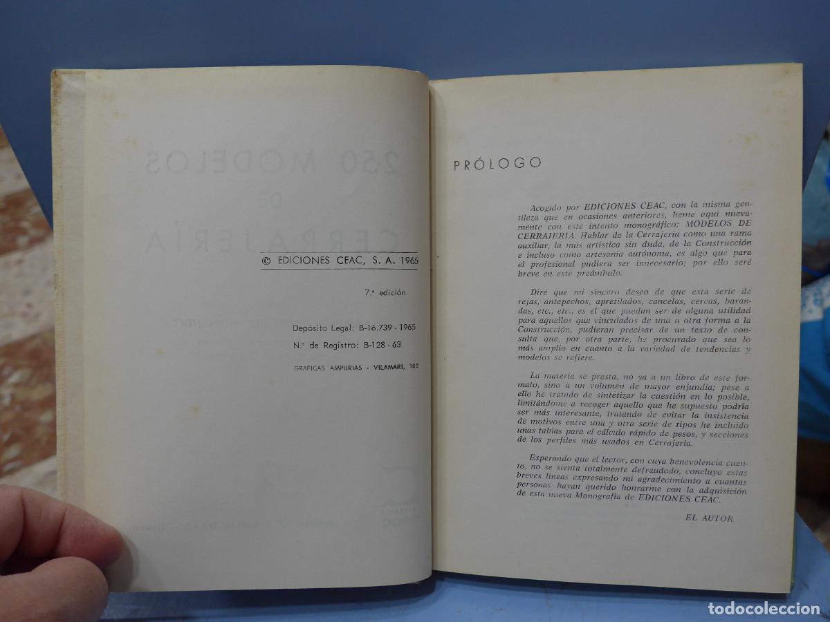 Libros de segunda mano: 250 MODELOS DE CERRAJERIA - CEAC - Foto 8