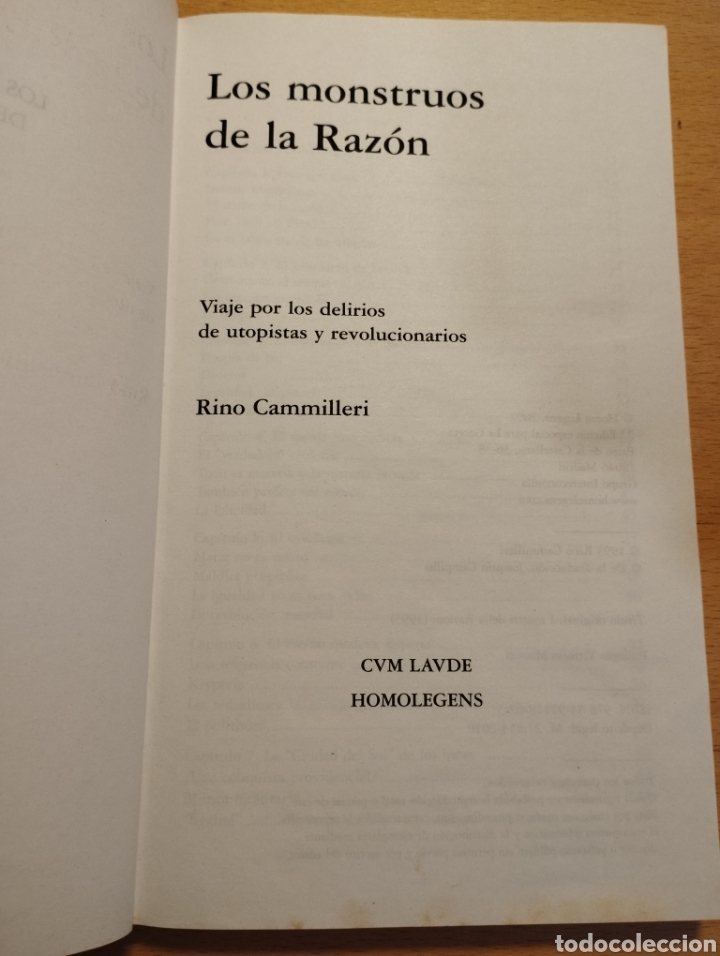 Libros de segunda mano: LOS MONSTRUOS DE LA RAZ&Oacute;N (RINO CAMMILLERI) - Foto 2