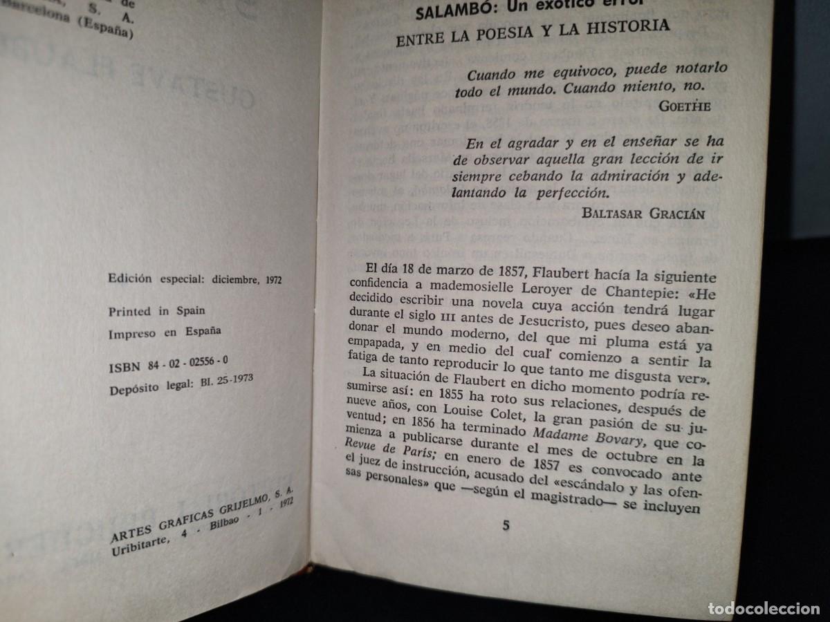 Libros de segunda mano: 67- SALAMB&Oacute; - GUSTAVE FLAUBERT - Foto 4