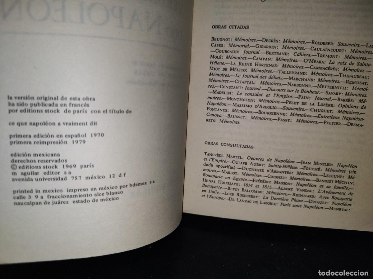 Libros de segunda mano: 67- LO QUE VERDADERAMENTE DIJO NAPOLE&Oacute;N - PATRICK RAVIGNANT - 1979 - Foto 4