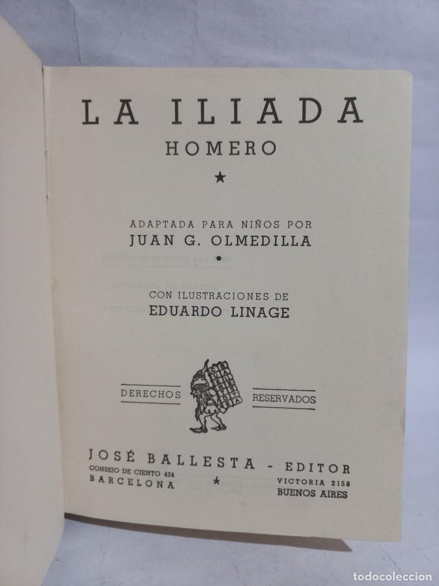 Libros de segunda mano: Homero - La Iliada - 1939 - Foto 3