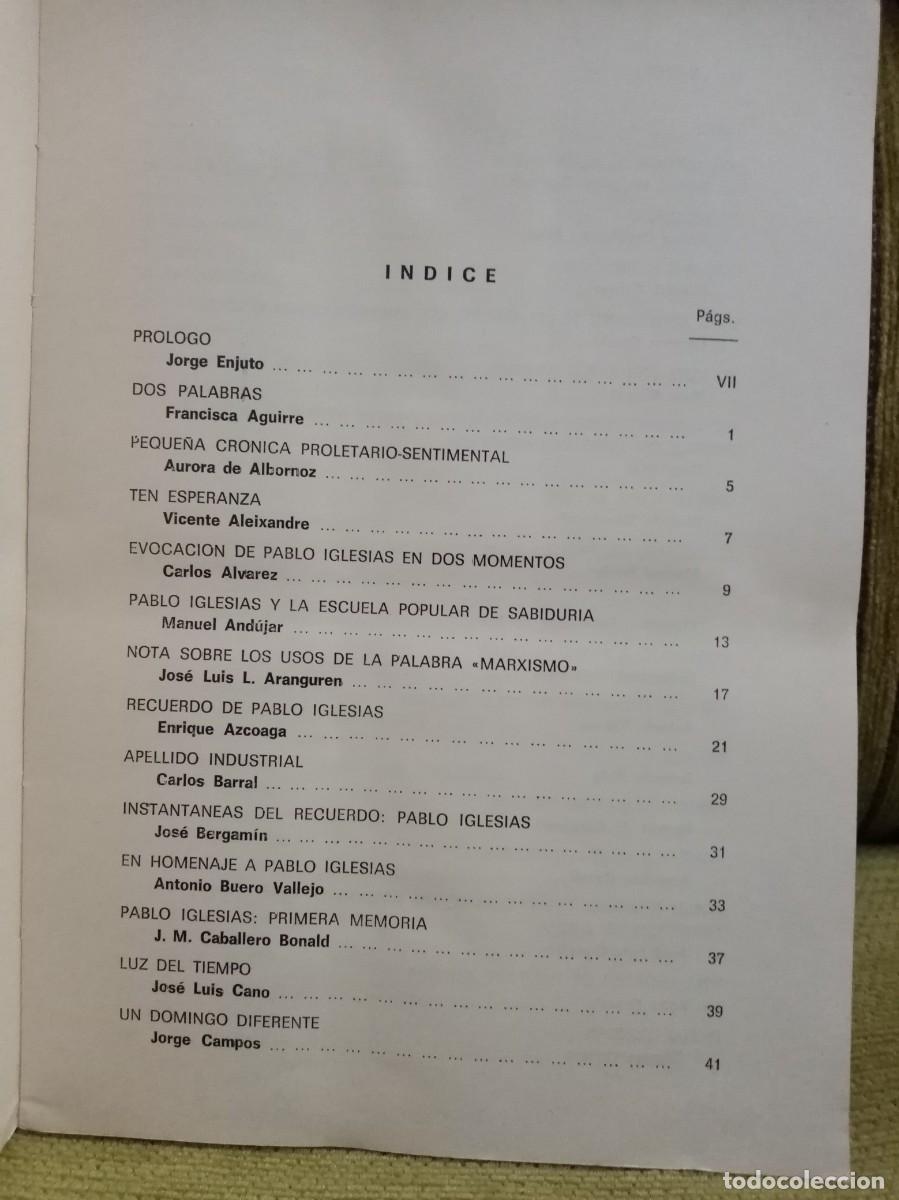 Libros de segunda mano: HOMENAJE A PABLO IGLESIAS - Foto 8