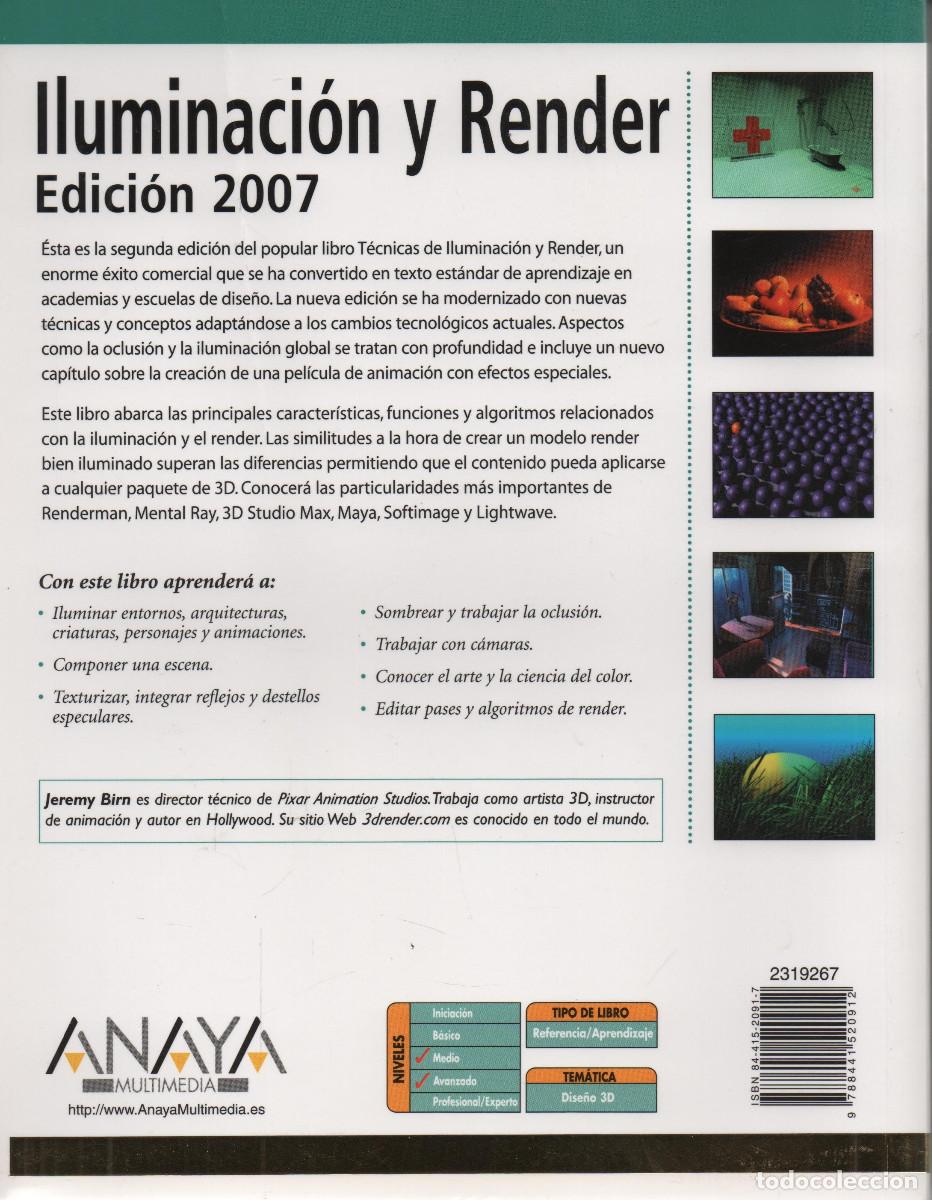 Libros de segunda mano: Iluminaci&oacute;n y Render. Edici&oacute;n 2007. Jeremy Birn. Anaya. 2007. Inform&aacute;tica. - Foto 2