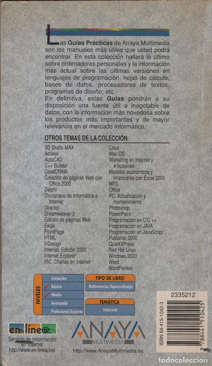 Libros de segunda mano: Dreamweaver 3. &Oacute;scar Pe&ntilde;a. Anaya. 2000. Inform&aacute;tica. - Foto 2