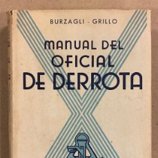 Libros de segunda mano: MANUAL OFICIAL DE DERROTA. E. BURZAGLI Y A. GRILLO. EDITORIAL GUSTAVO GILI 1950.