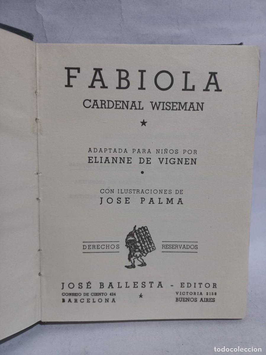 Libros de segunda mano: Cardenal Wiseman - Fabiola - 1939 - Foto 3