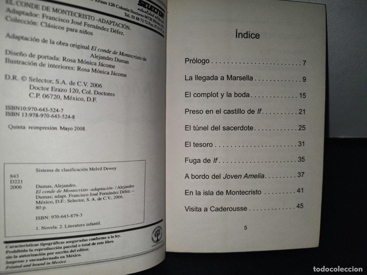 Libros de segunda mano: 68- EL CONDE DE MONTECRISTO PARA NI&Ntilde;OS - ALEJANDRO DUMAS - Foto 4