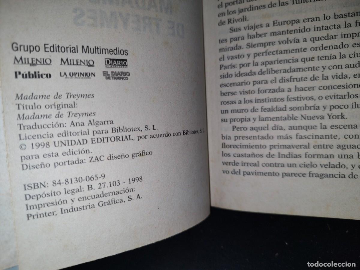 Libros de segunda mano: 68- MADAME DE TREYMES - EDITH WARTHON - 100 JOYAS DEL MILENIO - Foto 3
