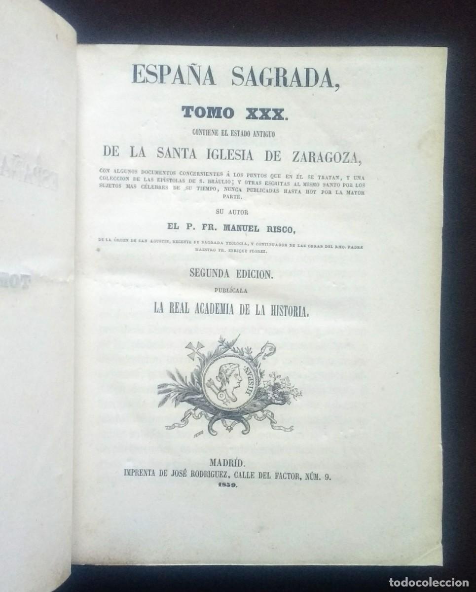 Libros de segunda mano: ESPA&Ntilde;A SAGRADA. TOMO XXX - MANUEL RISCO - 1859 - Foto 3