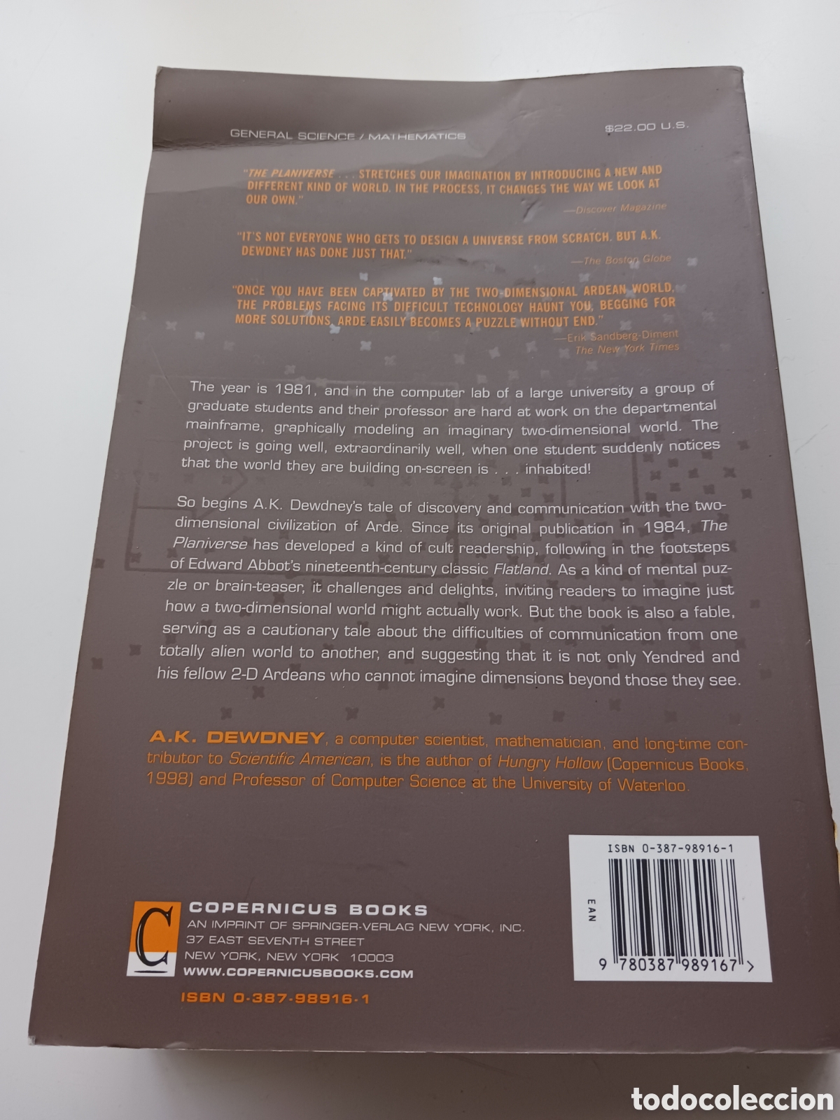 Libros de segunda mano: The Planiverse computer contact with a two dimensional world A. K. Dewdney. 2001 ingl&eacute;s - Foto 7
