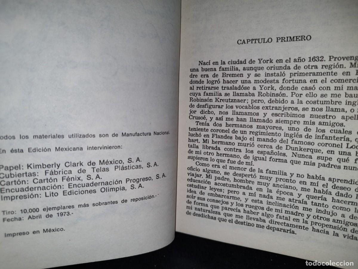 Libros de segunda mano: 68- ROBINSON CRUSOE - DANIEL DEFOE - 70S - Foto 4