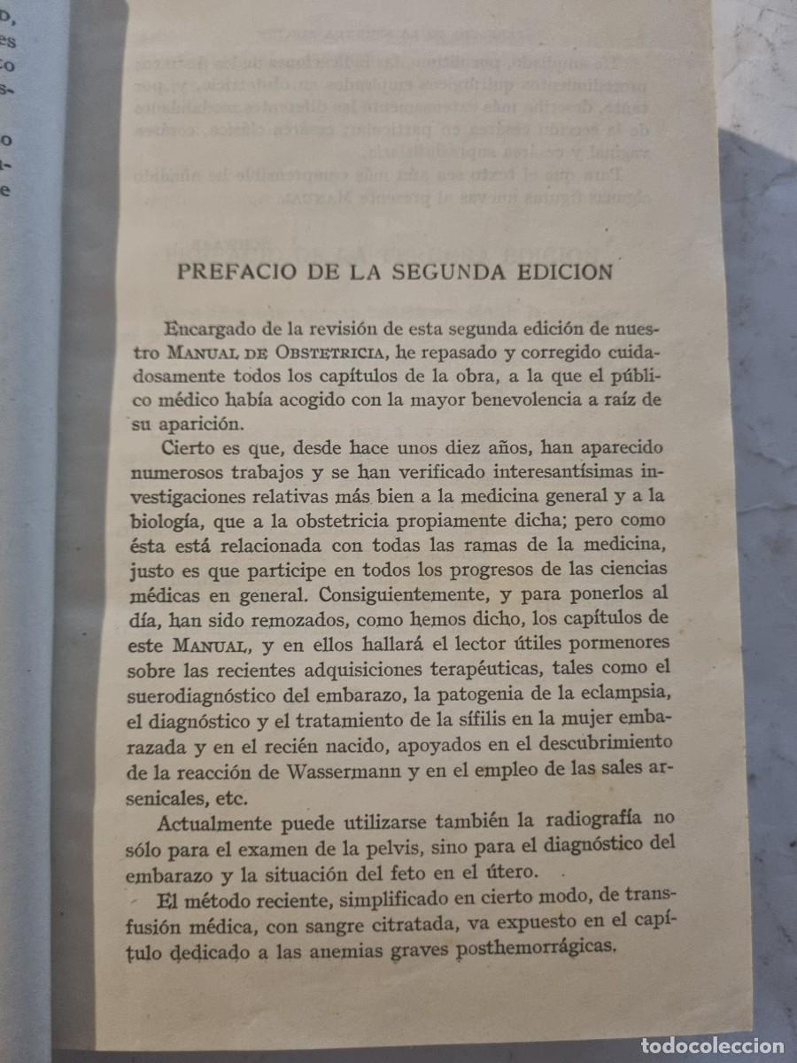 Libros de segunda mano: MANUAL DE OBSTETRICIA. L.DEVRAIGNE. ED: ESPASA-CALPE. MADRID,1943. - Foto 5
