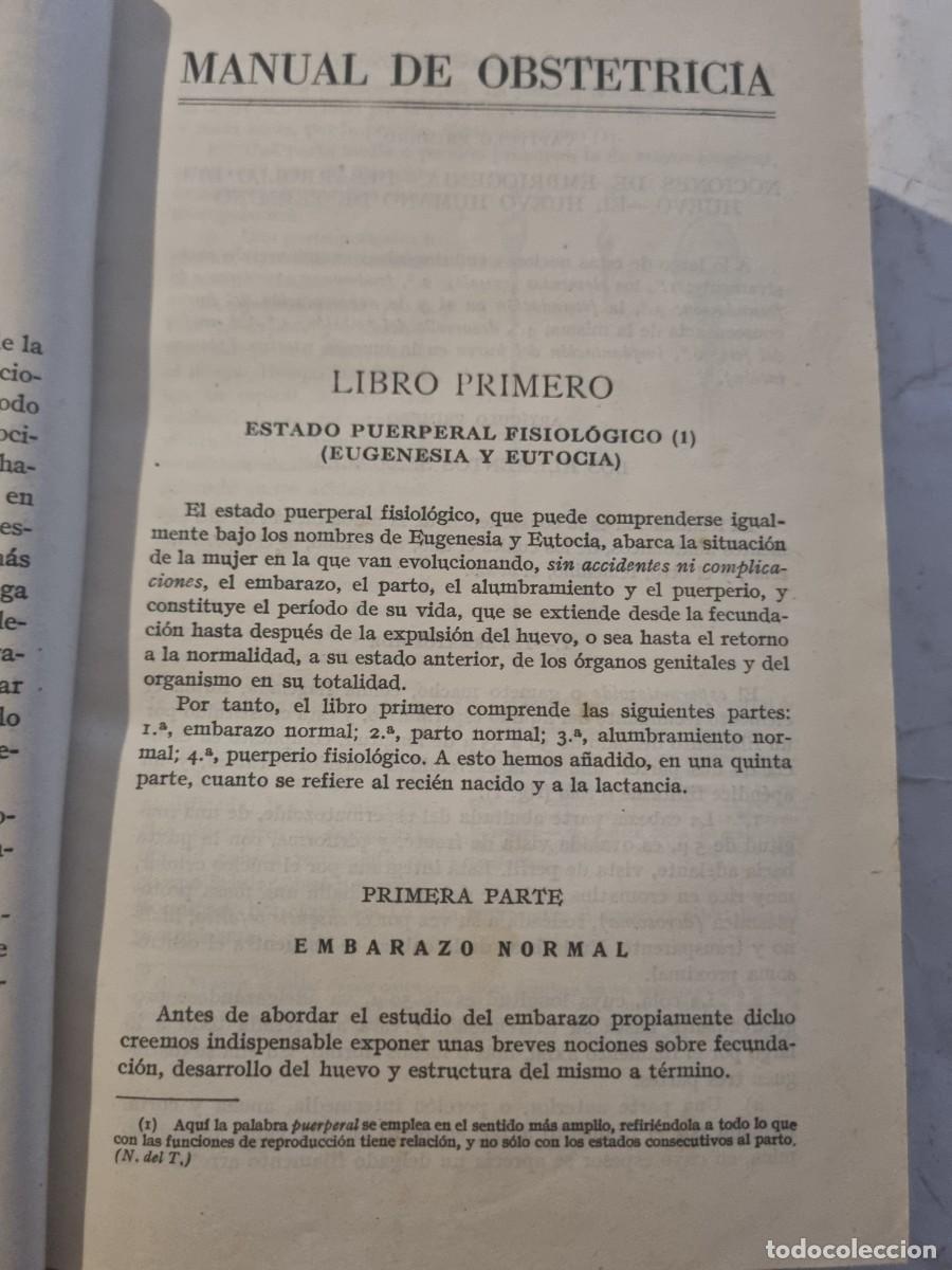 Libros de segunda mano: MANUAL DE OBSTETRICIA. L.DEVRAIGNE. ED: ESPASA-CALPE. MADRID,1943. - Foto 6