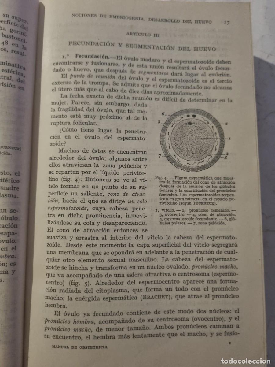 Libros de segunda mano: MANUAL DE OBSTETRICIA. L.DEVRAIGNE. ED: ESPASA-CALPE. MADRID,1943. - Foto 7
