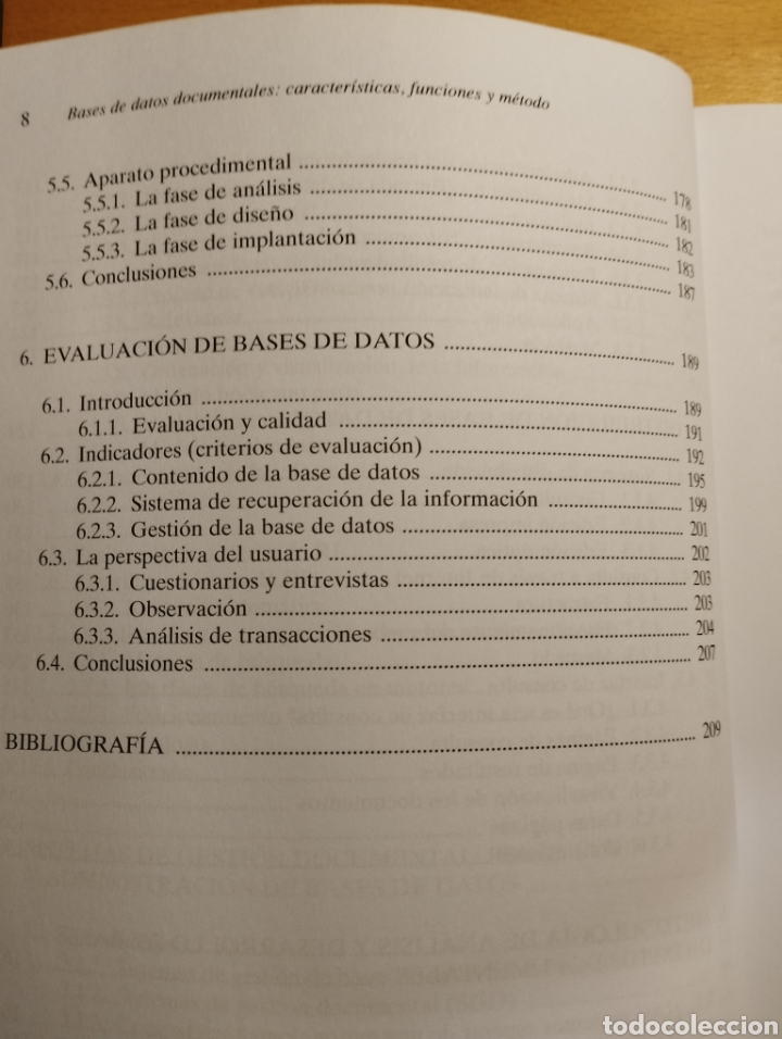 Libros de segunda mano: BASES DE DATOS DOCUMENTALES. CARACTER&Iacute;STICAS, FUNCIONES Y M&Eacute;TODO (ERNEST ABADAL / LLU&Iacute;S CODINA) - Foto 6