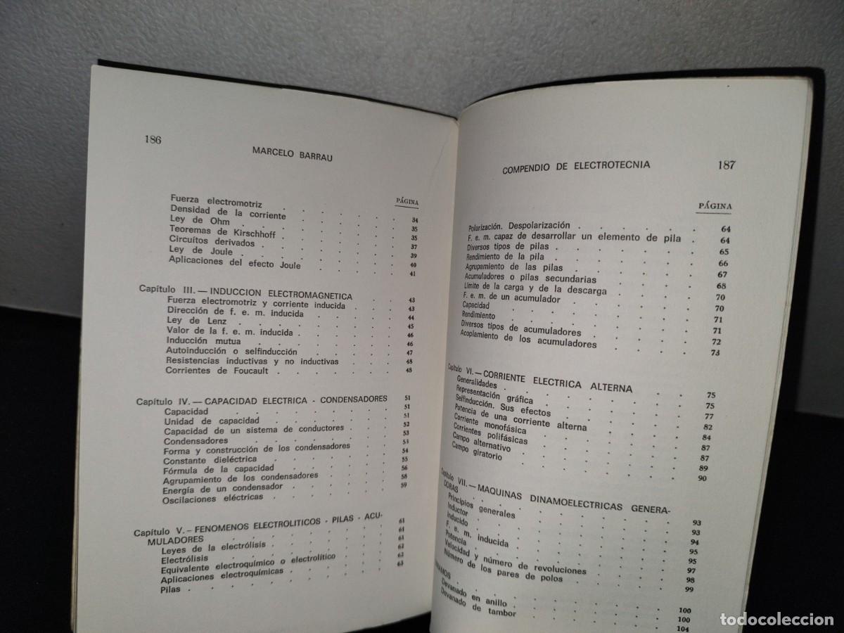 Libros de segunda mano: 68- COMPENDIO DE ELECTROTECNIA - MARCELO BARRAU - Foto 6