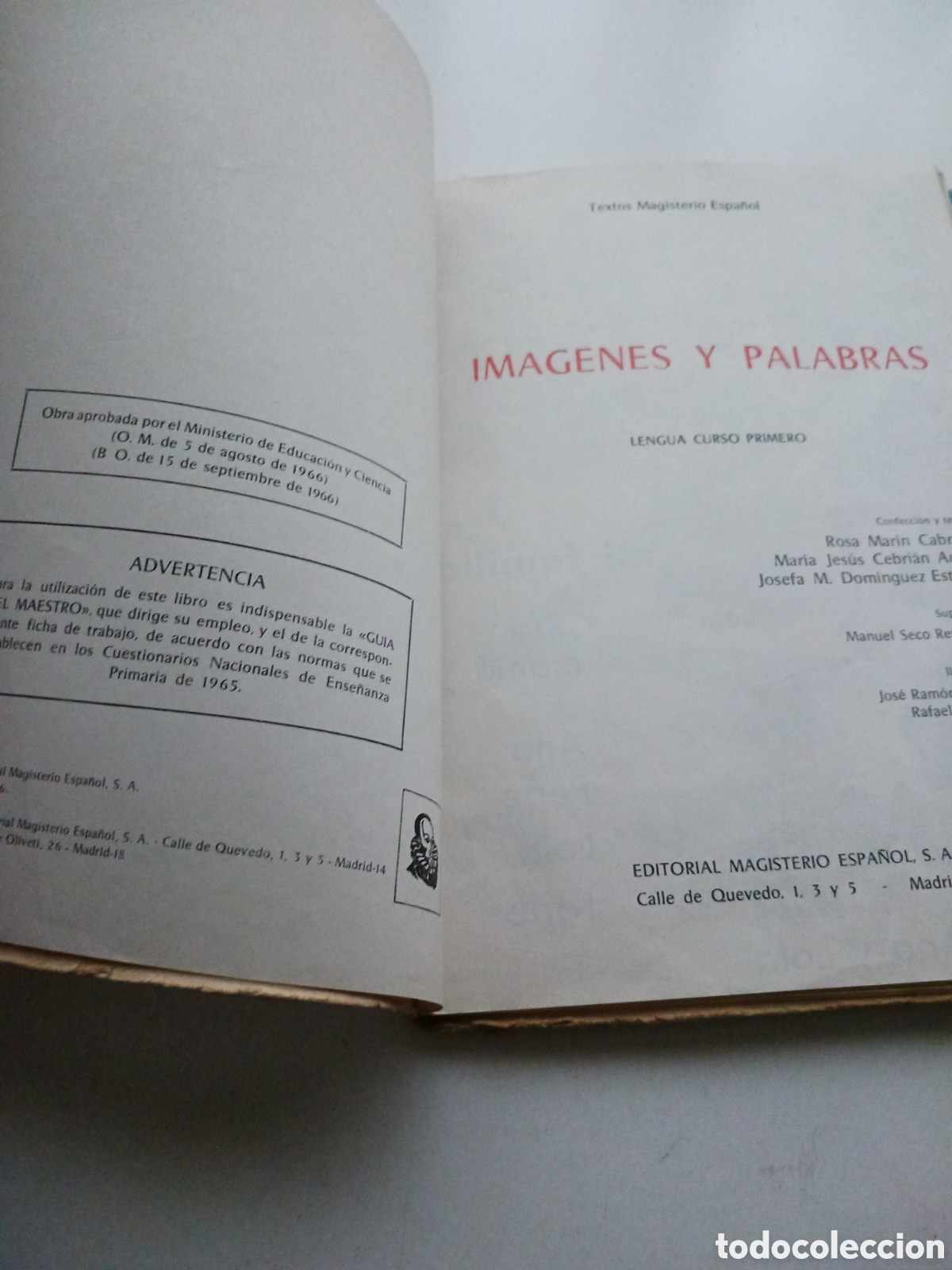 Libros de segunda mano: Imagenes y palabras, 1966 2 libros - Foto 3