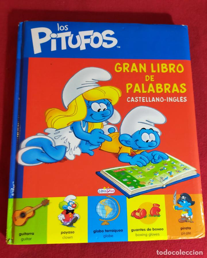 Libros de segunda mano: LOS PITUFOS - GRAN LIBRO DE PALABRAS CASTELLANO- INGL&Eacute;S - Foto 1