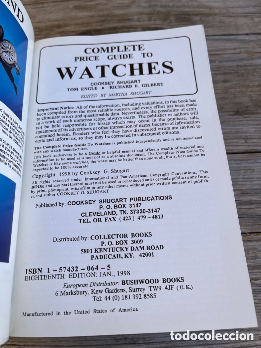 Libros de segunda mano: V COMPLETA GU&Iacute;A DE PRECIOS DE RELOJES. EN INGL&Eacute;S. - Foto 3