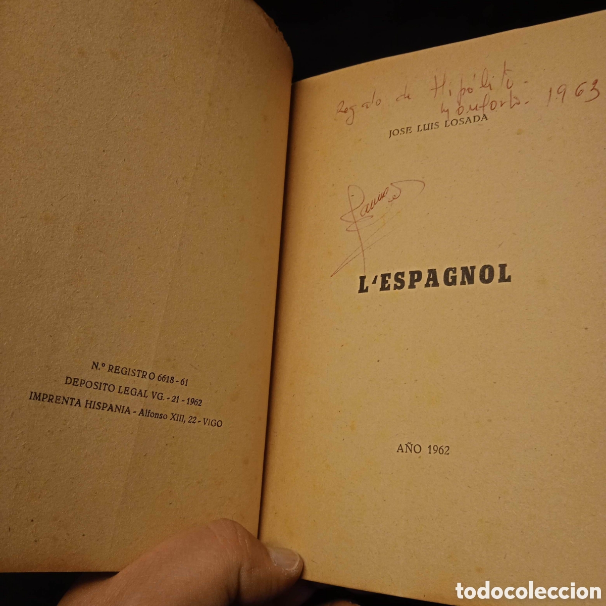 Libros de segunda mano: LESPAGNOL - JOSE LUIS LOSADA 1962 #7684 - Foto 3