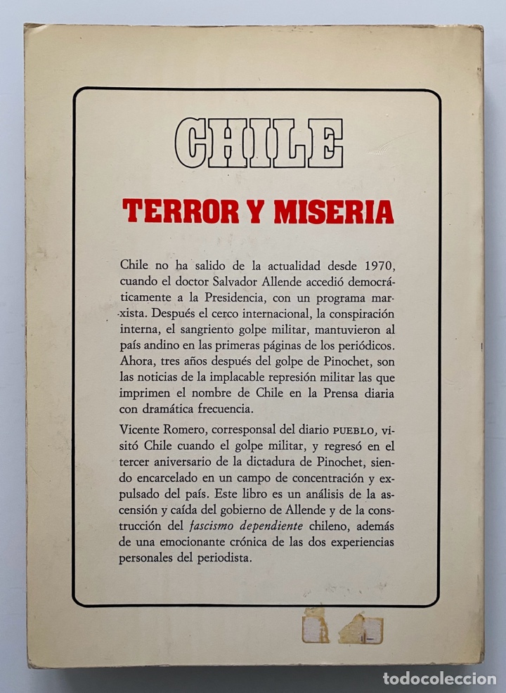 Libros de segunda mano: Chile: Terror y Miseria - ROMERO, Vicente - Foto 3