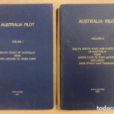 Libros de segunda mano: AUSTRALIA PILOT: 2 VOLS. PUBLISHED BY THE HIDROGRAPHER OF THE NAVY 1973 & 1982.
