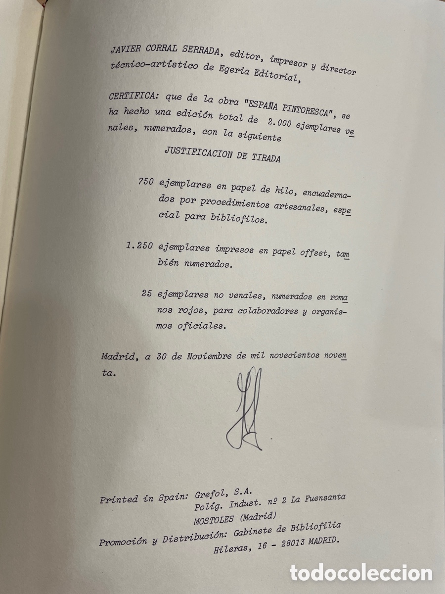 Libros de segunda mano: ESPA&Ntilde;A PINTORESCA. Libro de Grabados. Edici&oacute;n numerada ejemplar 111. VARIOS IDIOMAS. - Foto 4