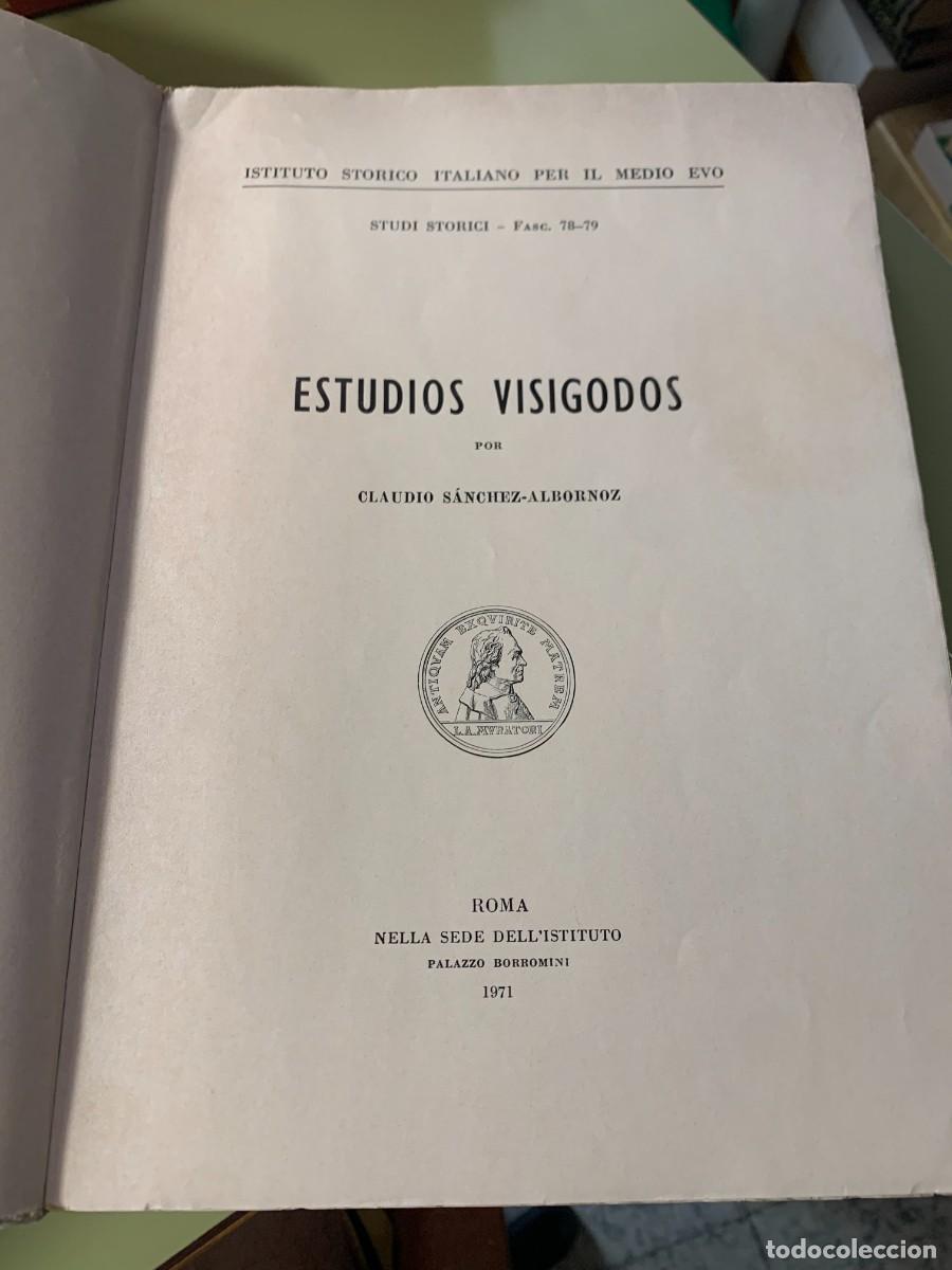 Libros de segunda mano: &iexcl;A ESTRENAR! Estudios Visigodos - Claudio S&aacute;nchez Albornoz. - Foto 2