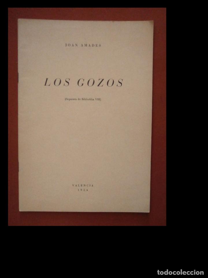 Libros de segunda mano: Los Gozos. Joan Amades - Foto 1