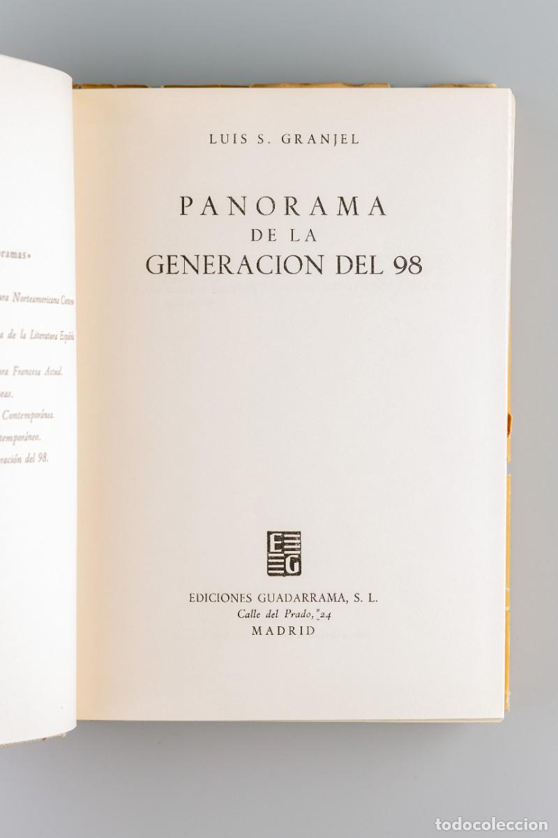 Libros de segunda mano: Panorama de la Generaci&oacute;n del 98. Luis S. Granjel. - Foto 2