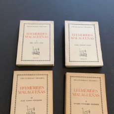 Libros de segunda mano: EFEMÉRIDES MALAGUEÑAS, JOSÉ LUIS ESTRADA Y SEGALERVA, 1970 / MALAGA 1ª EDICION. Lote 400543869