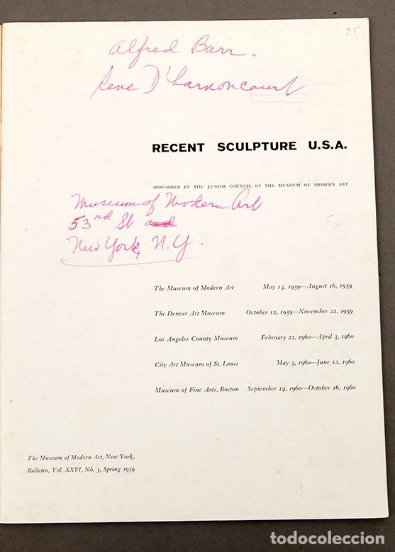 Libros de segunda mano: RECENT SCULPTURE USA - 1959 - MOMA - Foto 3