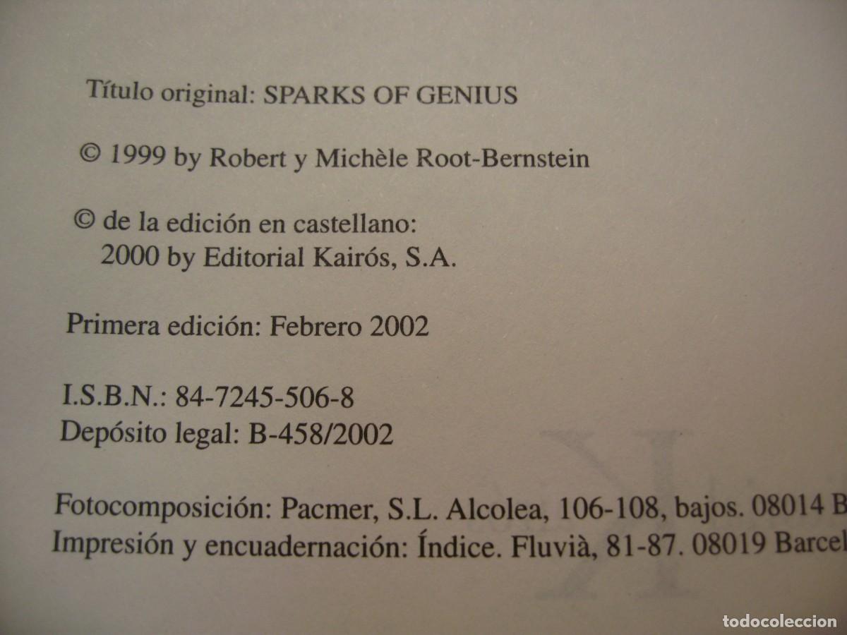 Libros de segunda mano: EL SECRETO DE LA CREATIVIDAD. ROBERT Y MICHELE. ROOT-BERNSTEIN. EDITORIAL KAIROS 2002 - Foto 5