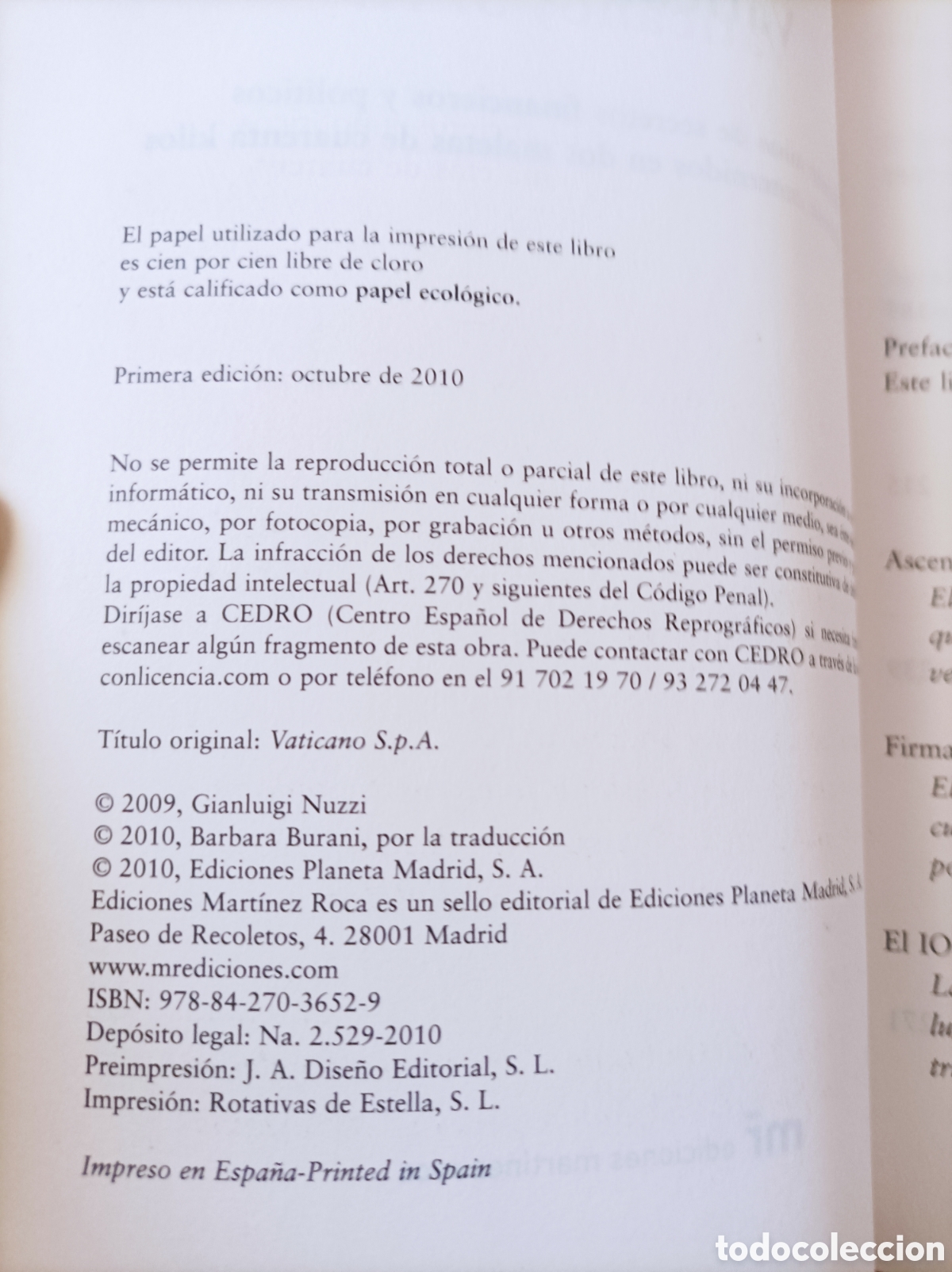 Libros de segunda mano: Vaticano S.A. Gianluigi Nuzzi - Foto 4