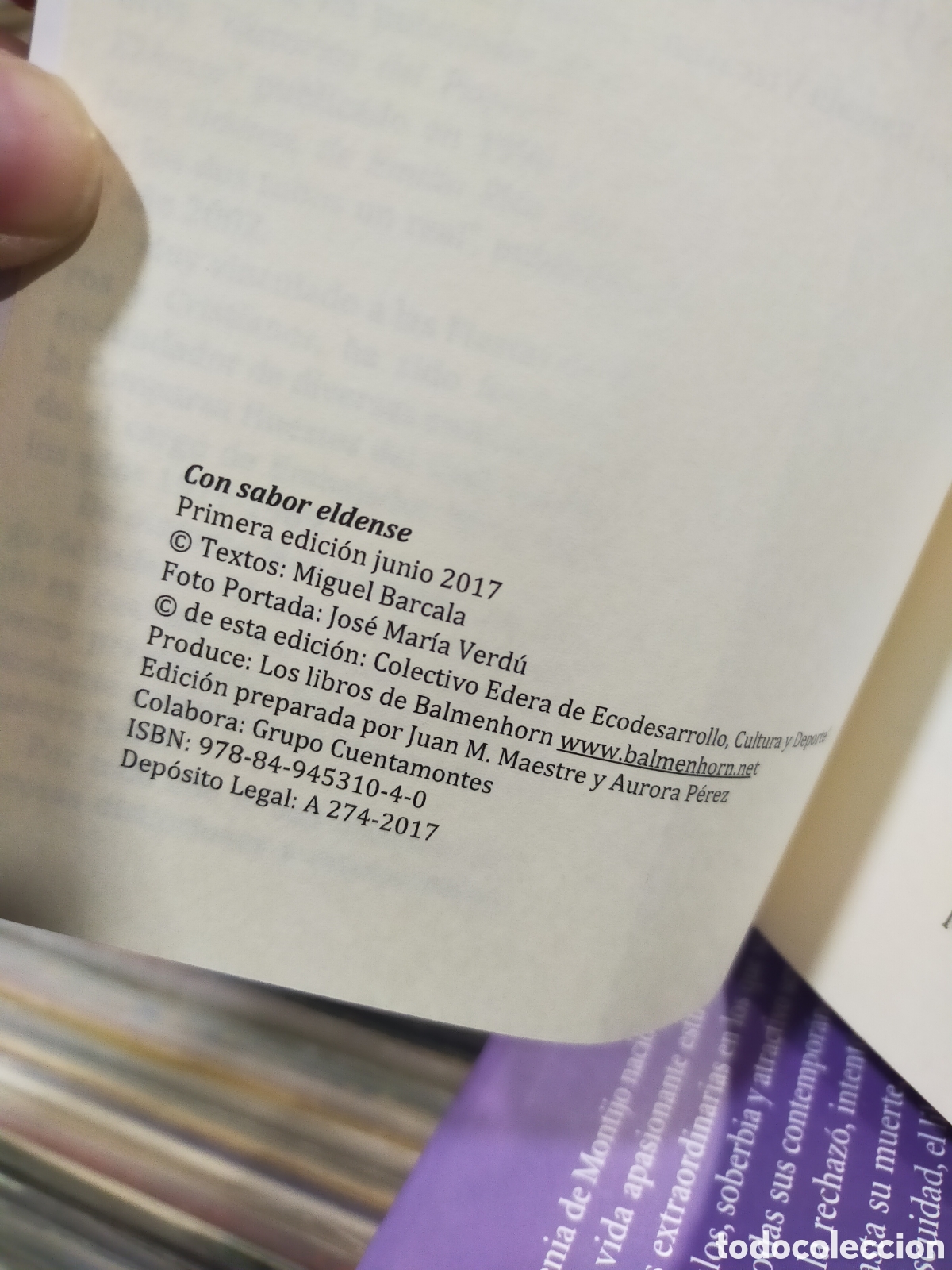Libros de segunda mano: CON SABOR ELDENSE - M. BARCALA VIZCA&Iacute;NO - ELDA - ALICANTE - MOROS Y CRISTIANOS - Foto 8
