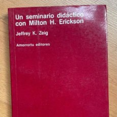 Libros de segunda mano: UN SEMINARIO DIDACTICO CON MILTON H, ERICKSON, JEFFREY K, ZEIG. Lote 401034144