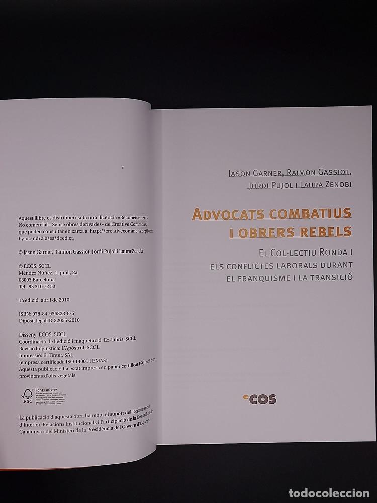 Libros de segunda mano: Advocats combatius i obrers rebels, 2002 - Foto 3
