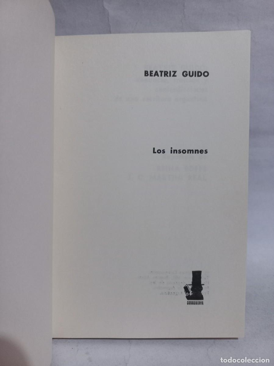 Libros de segunda mano: Beatriz Guido - Los Insomnes - Primera edici&oacute;n - 1973 - Foto 3