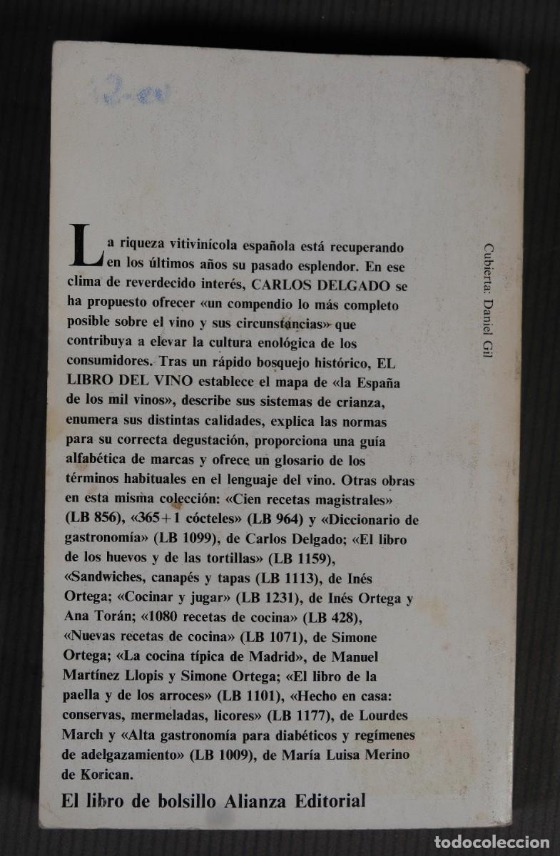 Libros de segunda mano: El libro del vino - Carlos Delgado - Alanza editorial - Foto 3