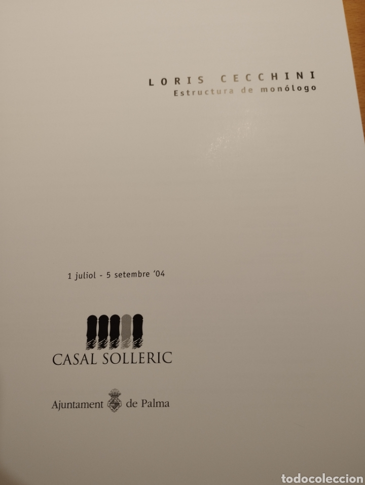 Libros de segunda mano: LORIS CECCHINI. ESTRUCTURA DE MON&Oacute;LOGO (CASAL SOLLERIC) - Foto 2