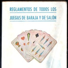 Libros de segunda mano: REGLAMENTOS DE TODOS LOS JUEGOS DE BARAJA Y DE SALÓN (IBÉRICAS, S.F.). Lote 401498544
