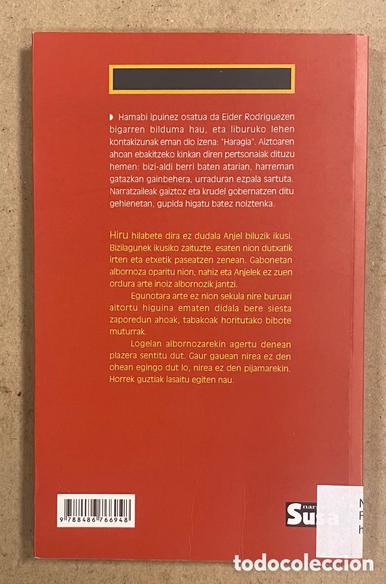 Libros de segunda mano: HARAGIA. EIDER RODRIGUEZ. SUSA NARRATIBA 2007. EUSKARAZ. - Foto 5