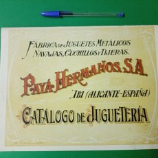 Libros de segunda mano: ANTIGUO CATÁLOGO DE JUGUETERÍA DE PAYA HERMANOS. JUGUETES DE HOJALATA. AÑOS 70/80 ?. Lote 401821029