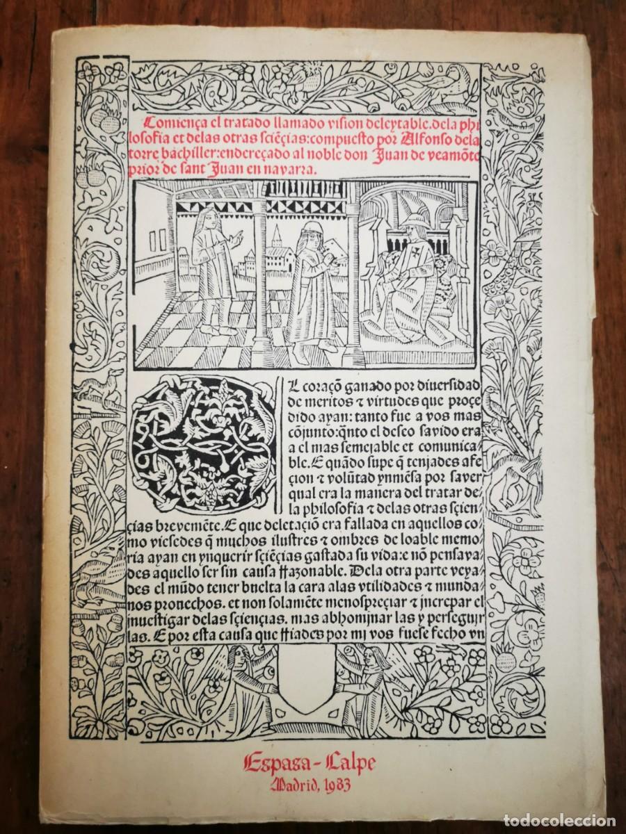 Libros de segunda mano: LA TORRE, Alfonso de. Visi&oacute;n deleitable - Foto 1