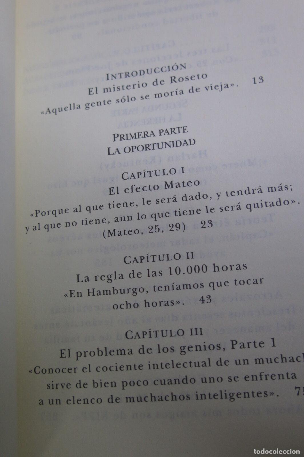 Libros de segunda mano: Fueras de serie. Malcolm Gladwell - Foto 2