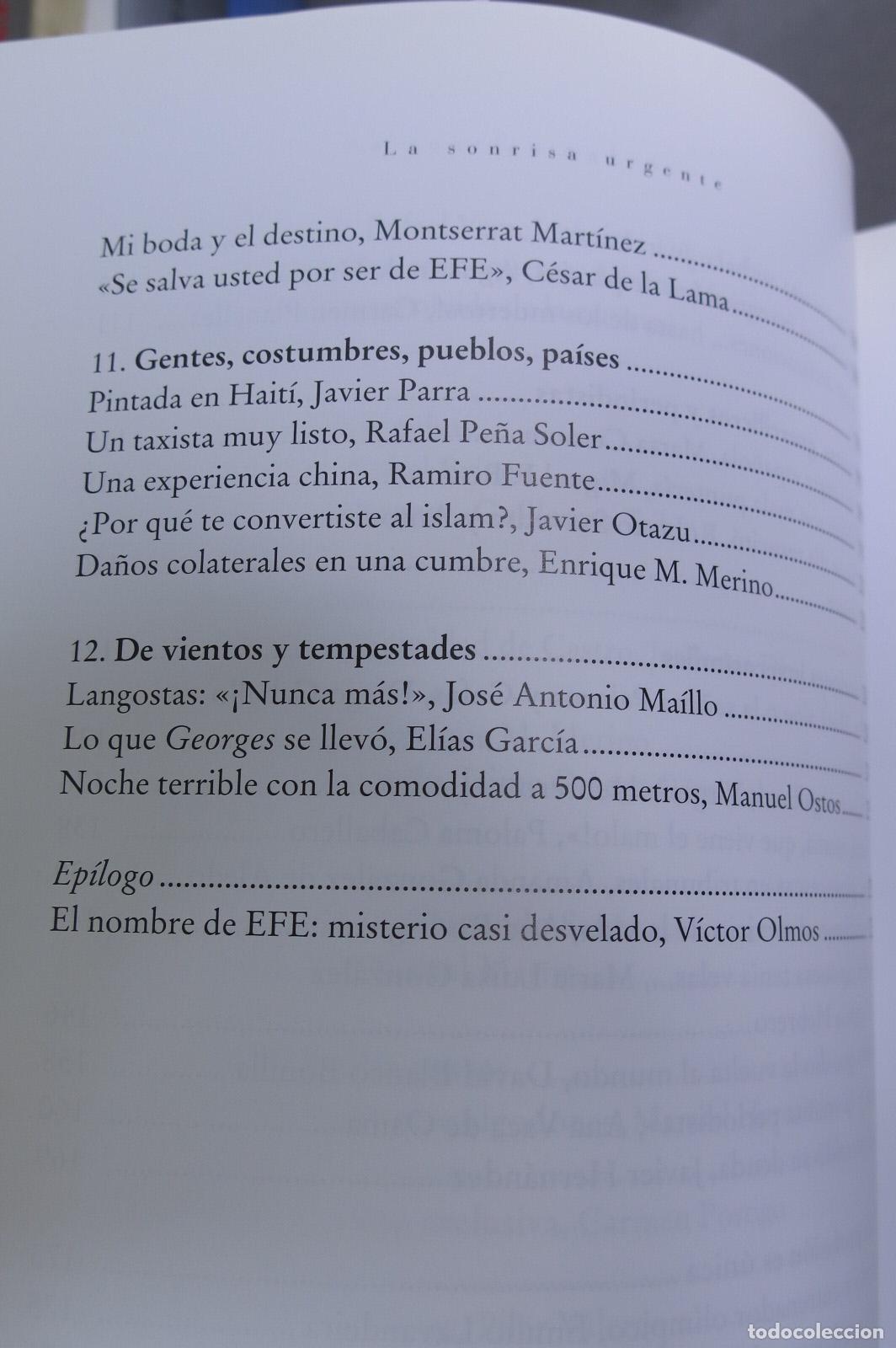 Libros de segunda mano: La sonrisa urgente. S.A. Agencia Efe - Foto 5