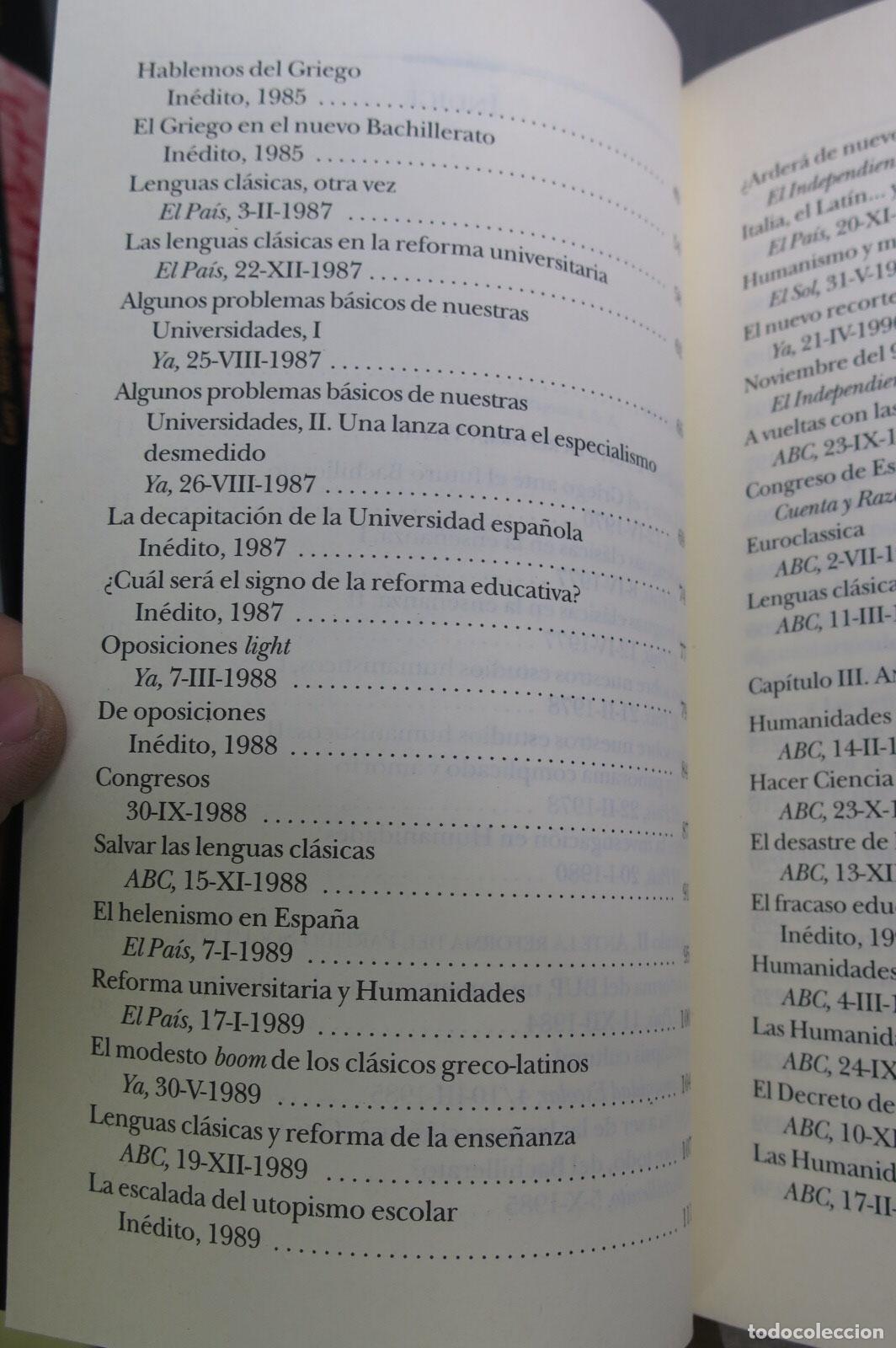 Libros de segunda mano: Humanidades y ense&ntilde;anza. Francisco Rodr&iacute;guez Adrados - Foto 3