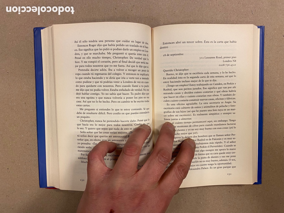 Libros de segunda mano: EL CURIOSO INCIDENTE DEL PERRO A MEDIANOCHE. MARK HADDON. C&Iacute;RCULO DE LECTORES 2005. - Foto 4