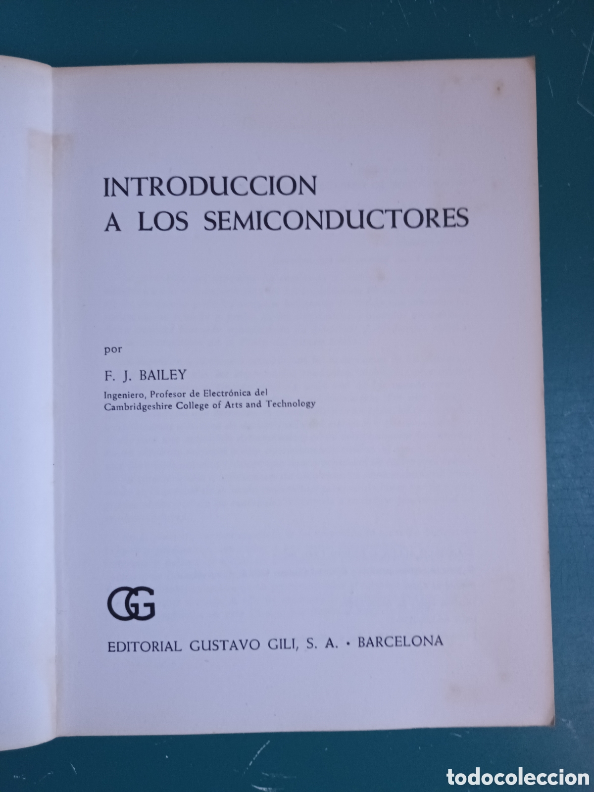 Libros de segunda mano: Introducci&oacute;n a los semiconductores. F J Bailey. 1973 - Foto 5