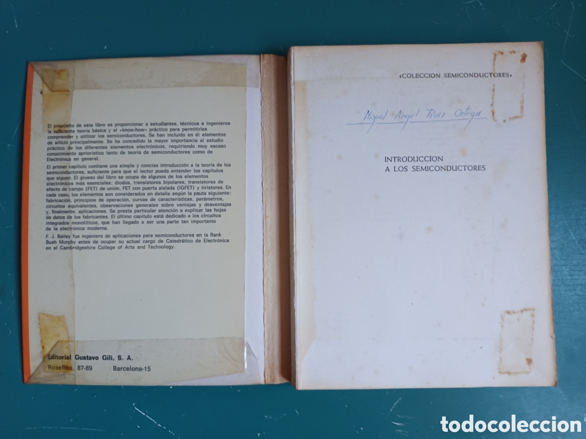 Libros de segunda mano: Introducci&oacute;n a los semiconductores. F J Bailey. 1973 - Foto 2
